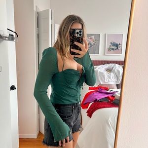 Cotton Candy LA Emerald Green Shirt, originally a dress
